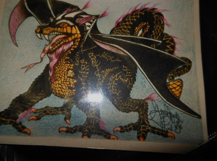 Picture of a picture of a Dragon I drew