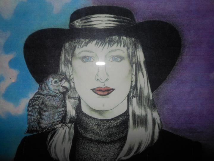 Coloured pencil and India Ink portrait of my friend