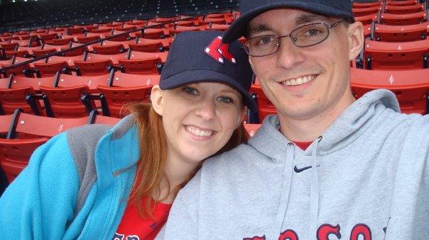 Hanging out at Fenway, one of our favorite locales.