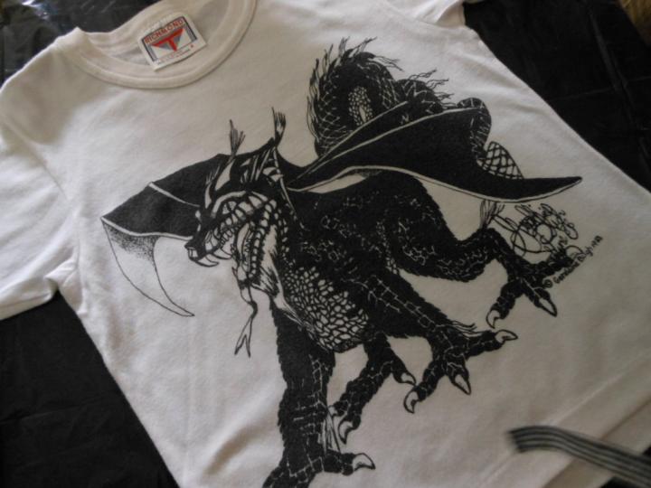 Dragon Art on White Tee